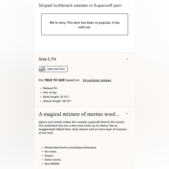 NWT J Crew striped turtleneck sweater in Supersoft yarn sz L - Picture 8 of 8